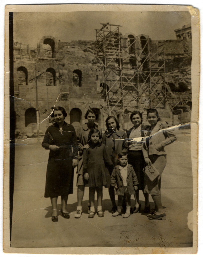 A group of Greek Jewish at Athens Acropolis