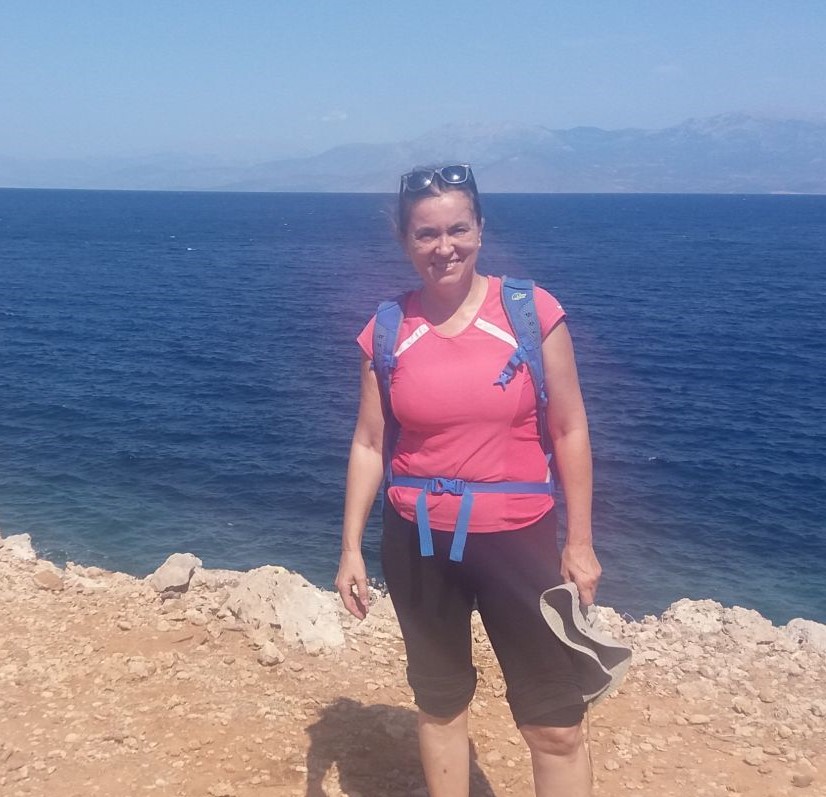 Evgenia, owner of  Travel the Greek Way  Hiking in Perahora, Loutraki.