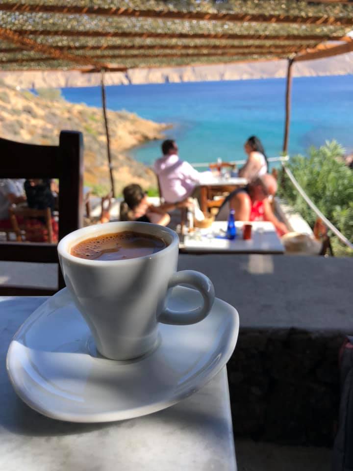 Mykonos best things to do, A greek coffee in a tavern on Mykonos island