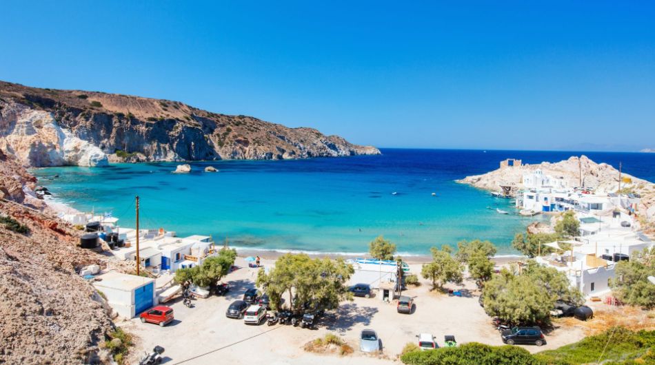 Firopotamos Beautiful Beach with the Fishermen's Houses, and Multi-Colored Doors Housing the Fishing Boats of the Locals Firopotamos' beautiful beach takes you back in time with the fishermen's houses, and multi-colored doors housing the fishing boats of the locals. 