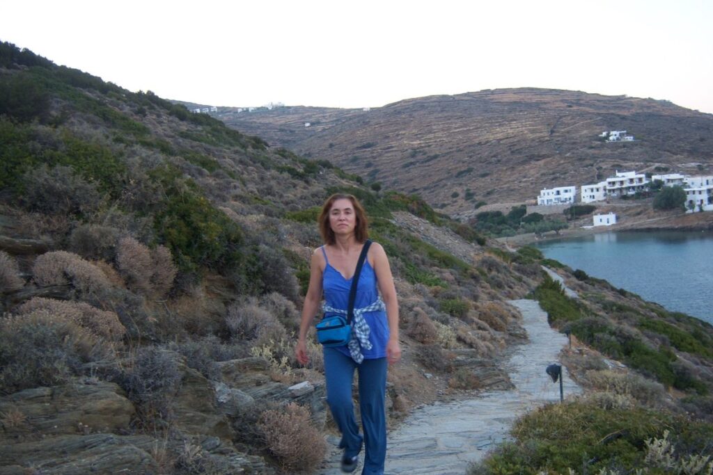 Hiking Cyclades Islands, Evgenia hiking Sifnos. Hiking Cyclades islands.