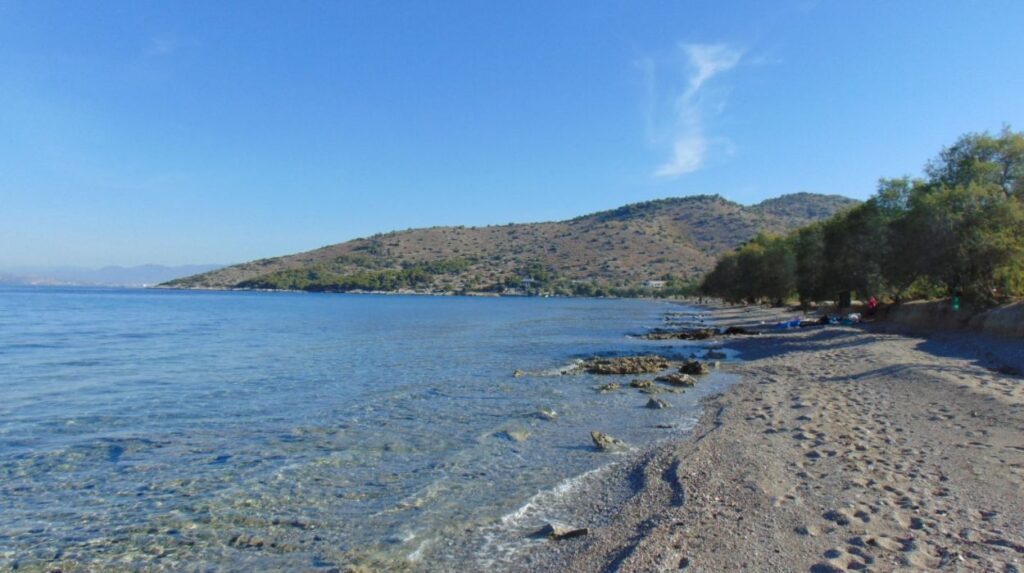 beach kanakia in Salamina Greece