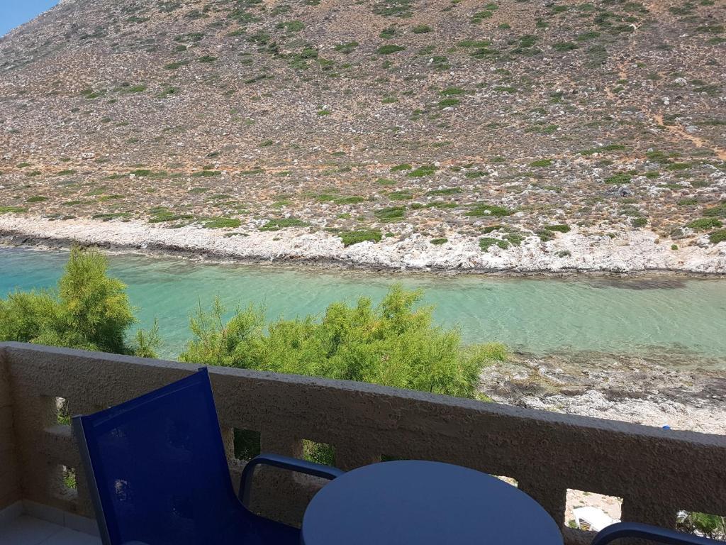 A hotel room near a river in Chania Crete Greece.