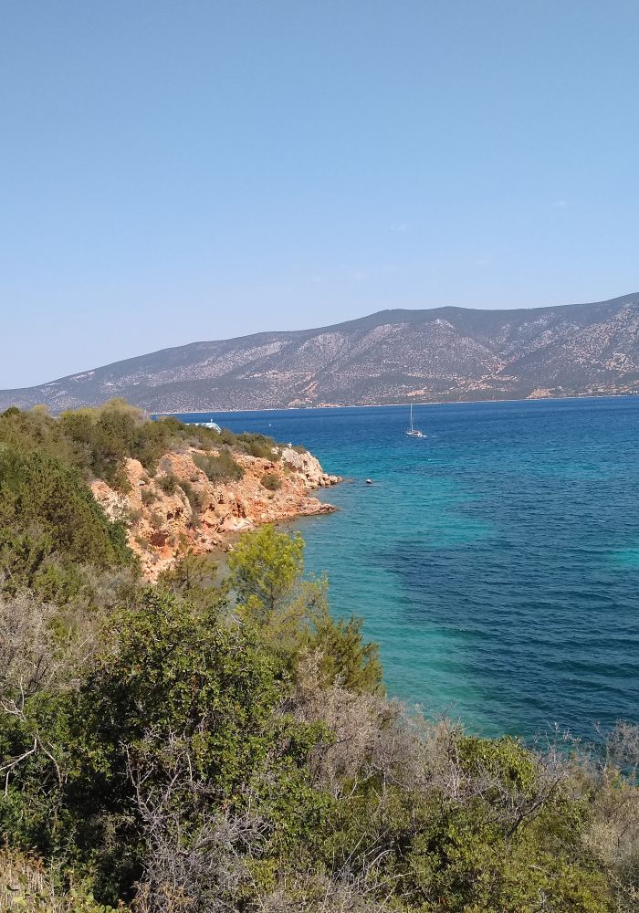 Ermioni picturesque coast in Peloponnese Greece.