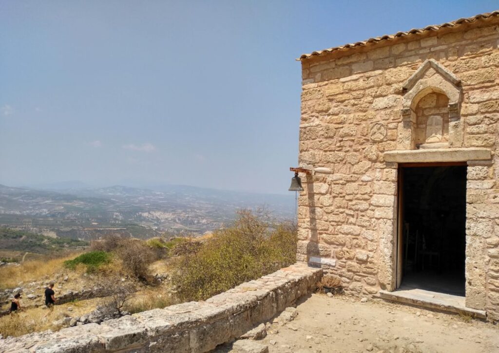 The entrance to Agios Dimitrios Church of the castle of Acrocorinth. 