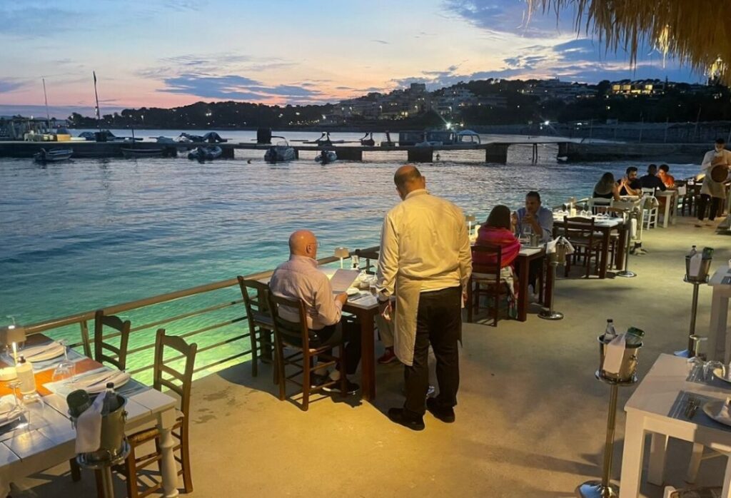 Seaside fish restaurants in Athens: Blue Fish restaurant in Athens Greece.