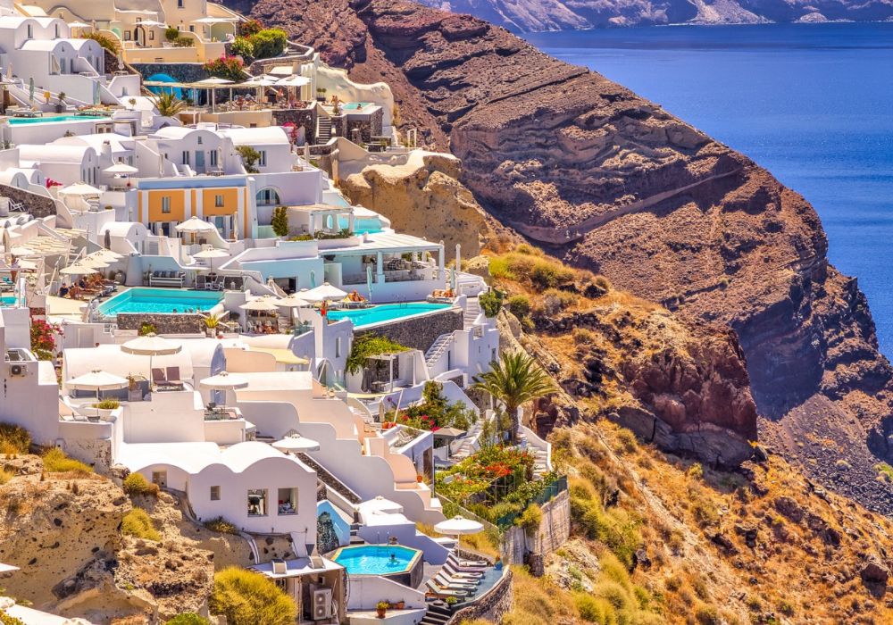 First Time to Greece, Santorini Oia and swimming pools
