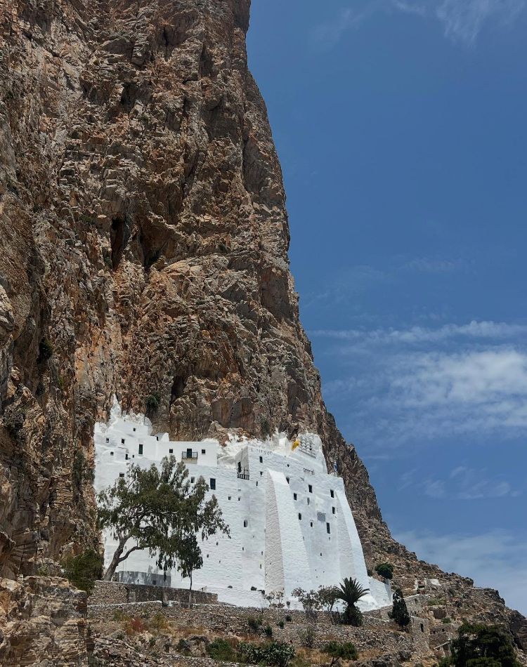 The white monastery of Hozoviotissa in Amorgos.