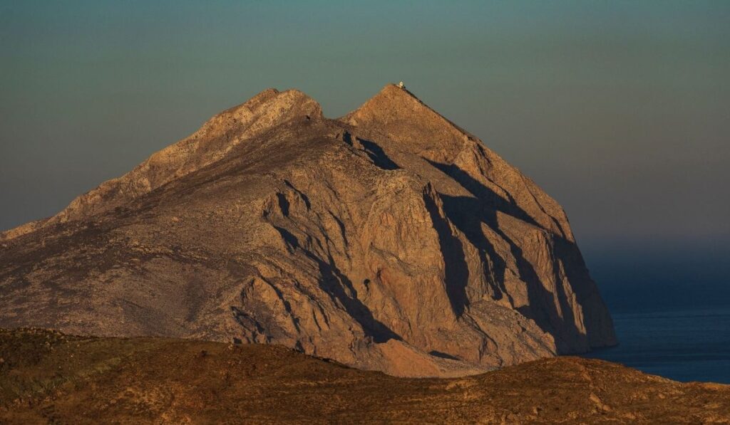 Kalamos Rock in Anafi Island Greece.