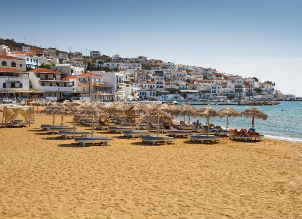 Batsi Village near the sandy in Andros 