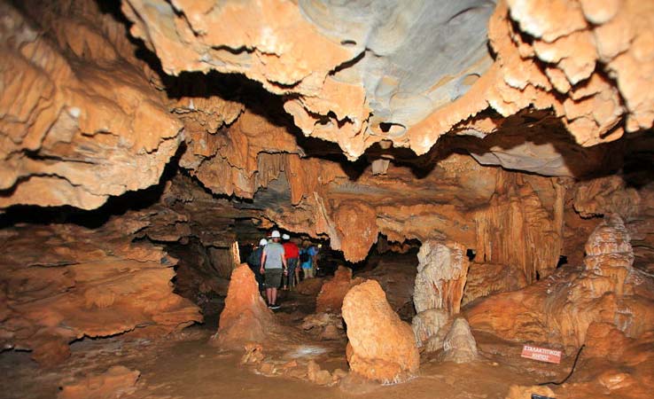 Inside of the cave of Foros in Andros 