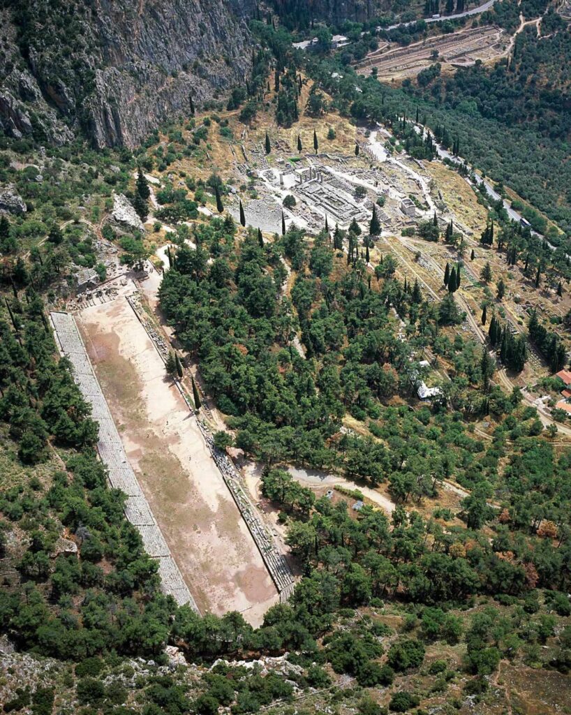 Overview of Delphi Oracle archaeological site
