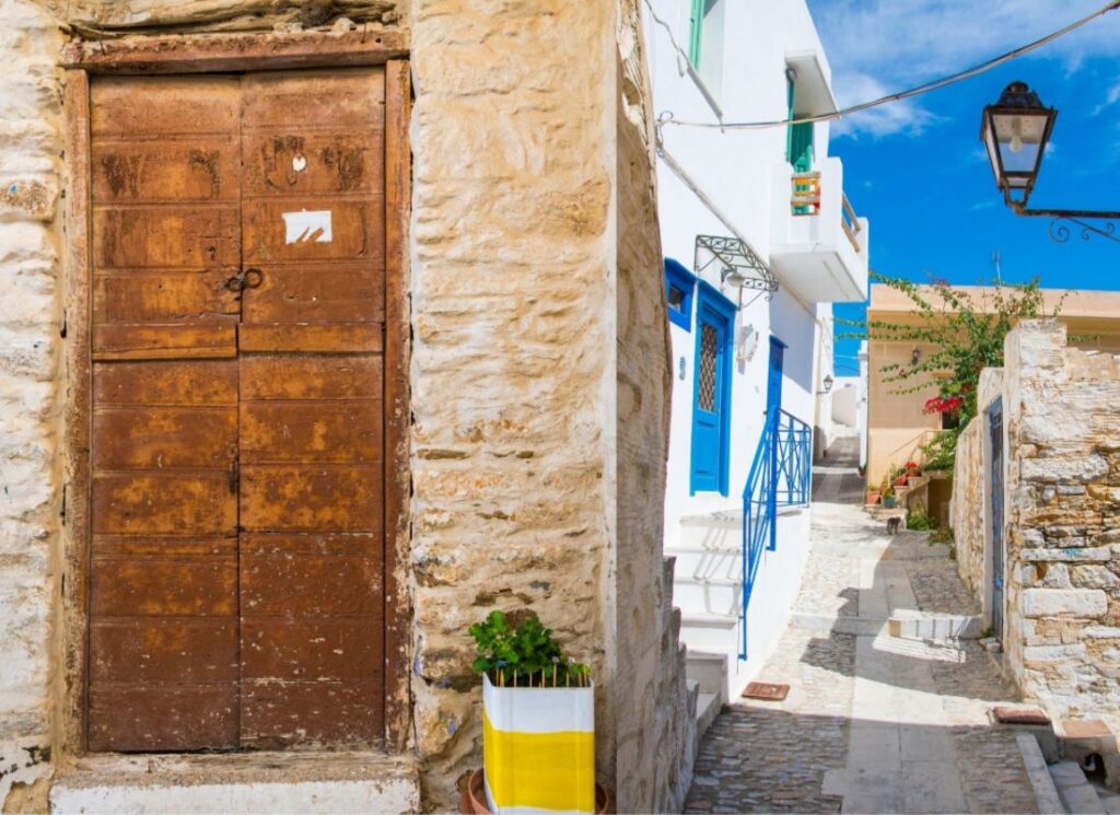 Best things to do in Syros Greece, Traditional alleys in Syros Island Greece.