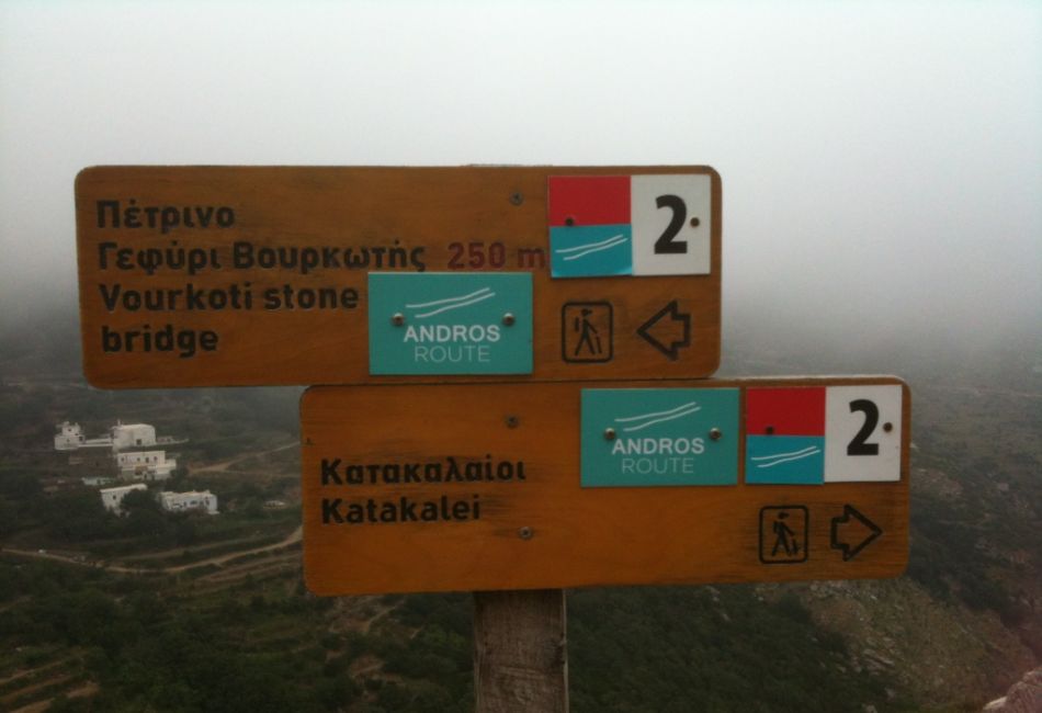 Andros Hiking Signs