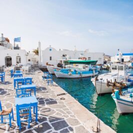 the small port of Naoussa in Paros island