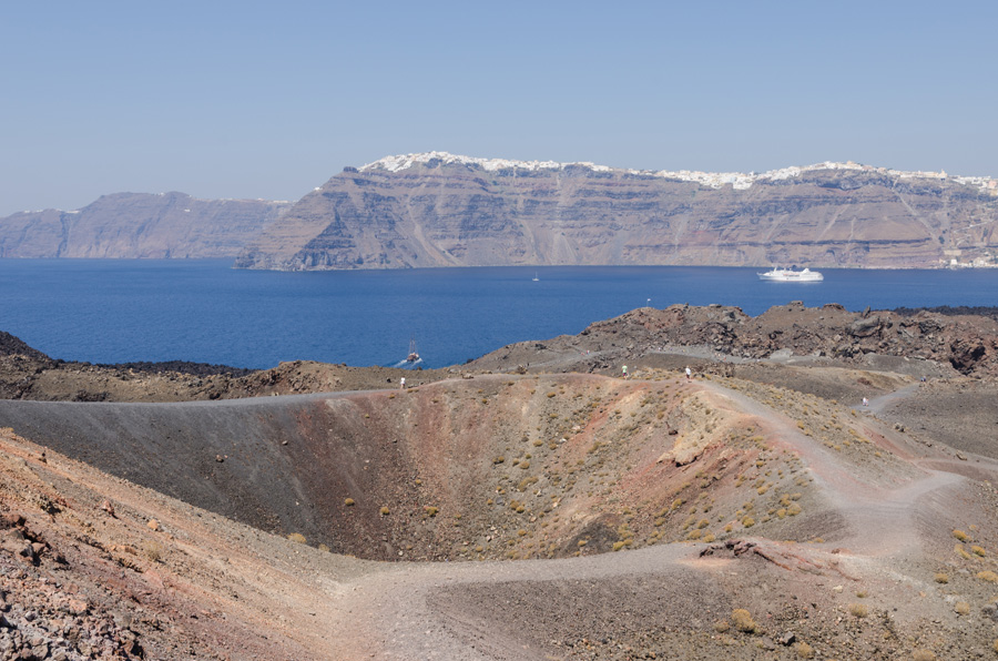 Greece 10-day itinerary: Nea Kameni island with the Santorini volcano