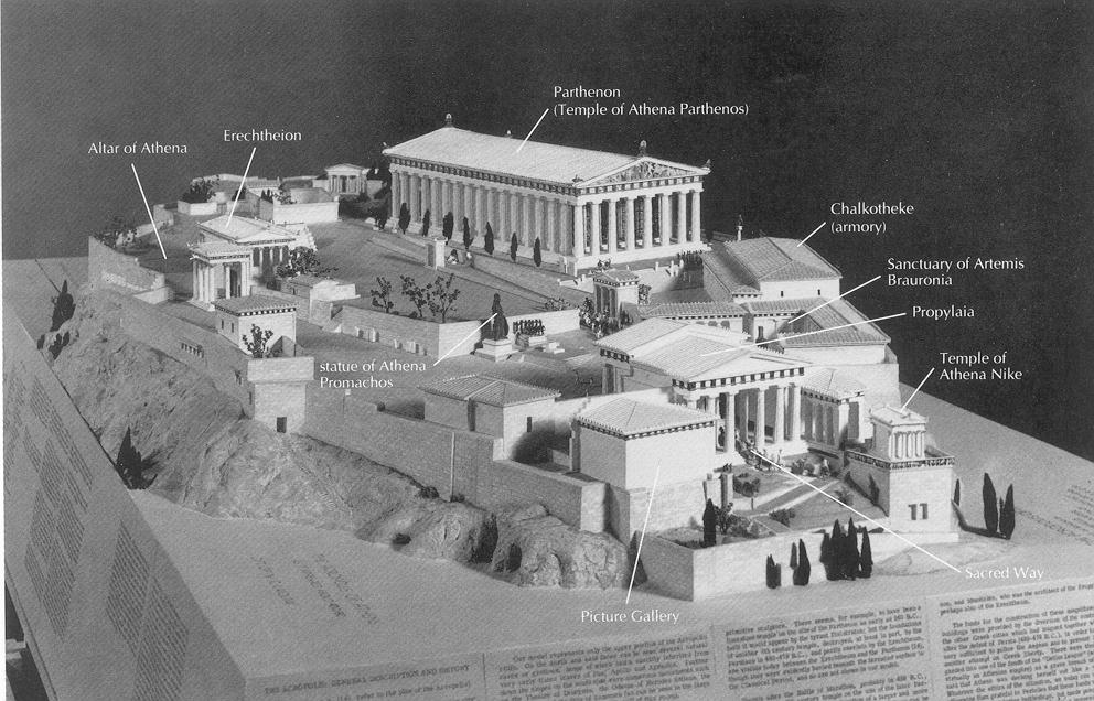 Model of Acropolis of Athens in the 5th century BC by the University of Texas