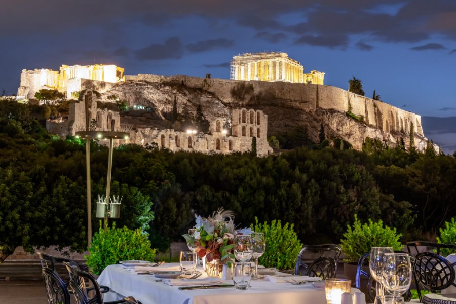 Dionysus Restaurant across from Acropolis
