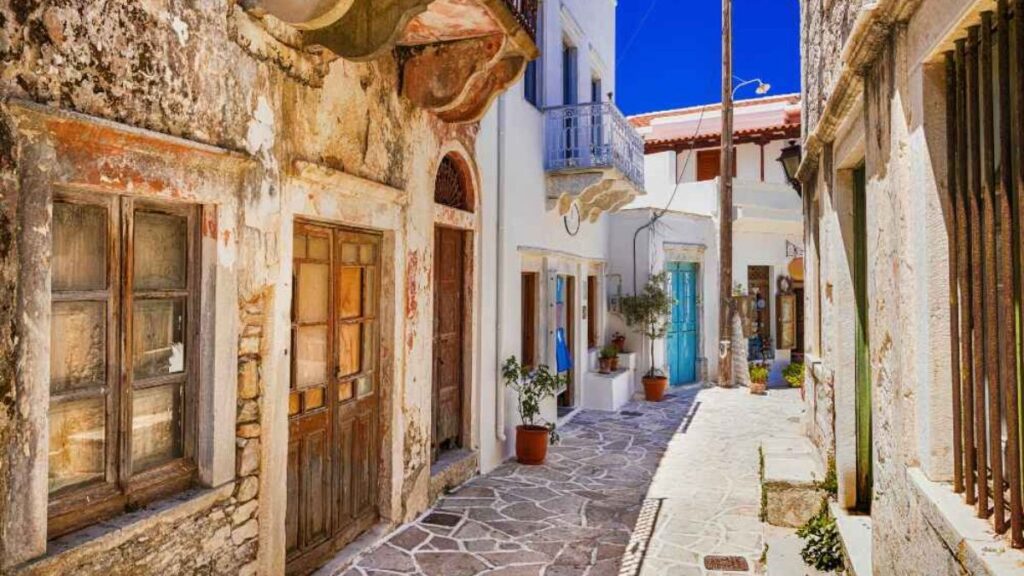 Traditional village Halki in Naxos island