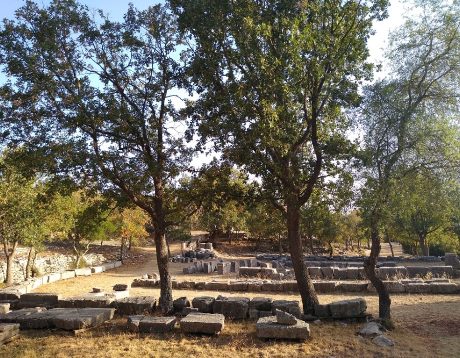 Surrounding area of Apollo Temple. Temple of Apollo Epicurius at Bassae of Phigaleia.