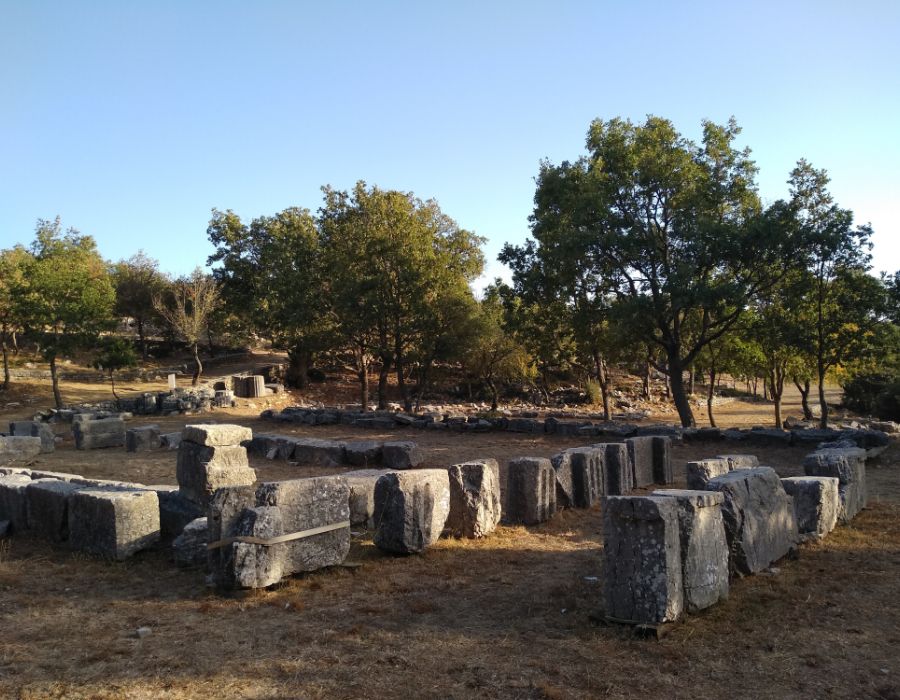 Surrounding area of Apollo Temple. Temple of Apollo Epicurius at Bassae of Phigaleia.