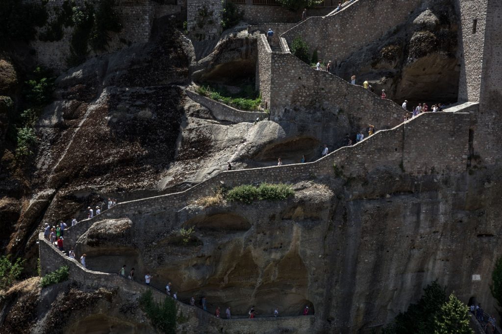 Great meteoron steps to the Monasteries taken from a drone.