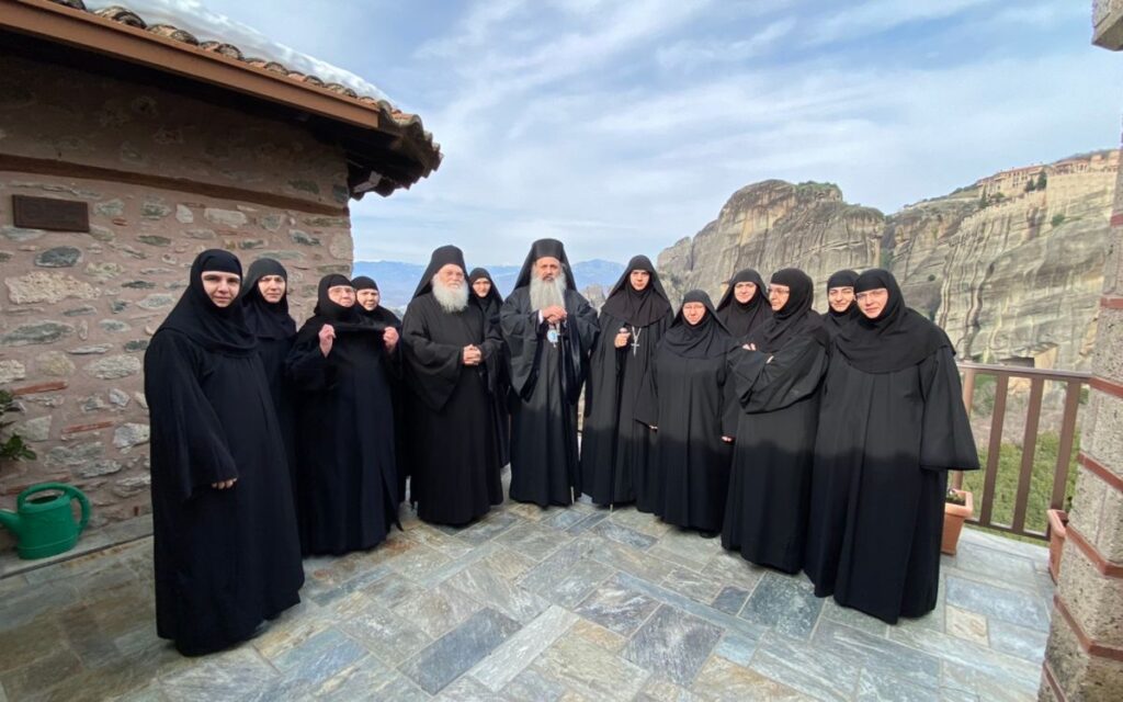 Meteora Monasteries nuns and priests. 