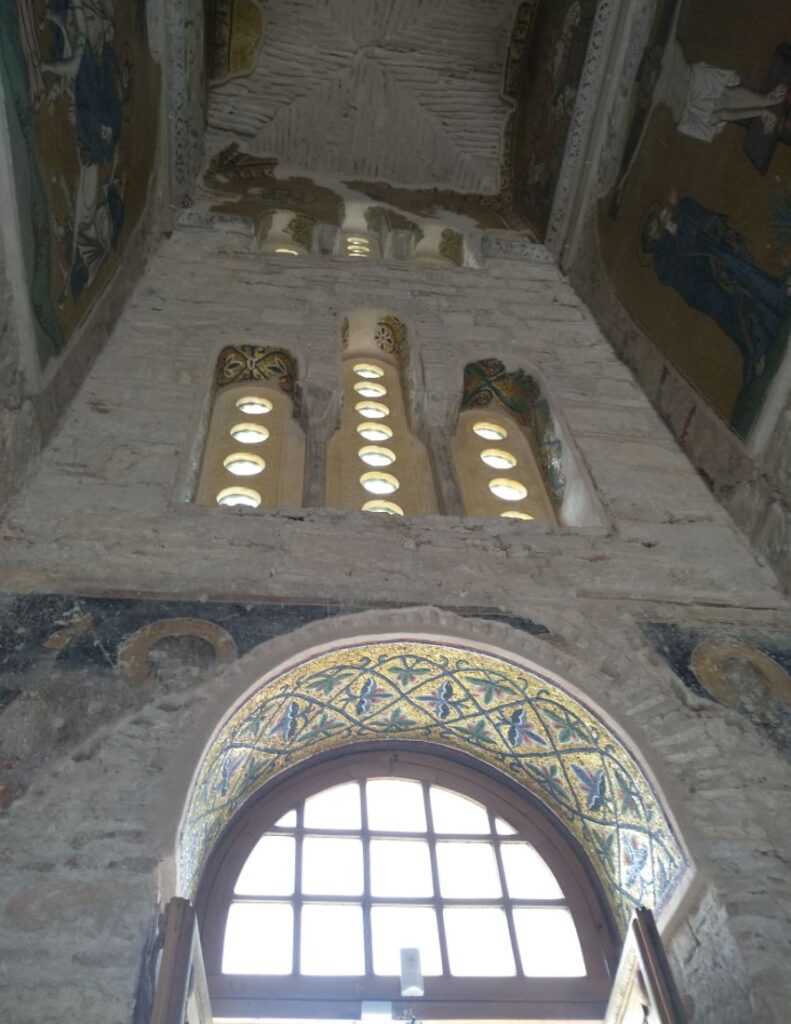 The Byzantine Daphni Monastery in Athens, wall mosaics