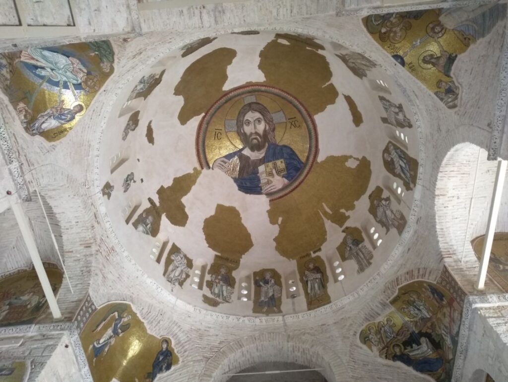 The Byzantine Daphni Monastery in Athens, Pantikrator fresco