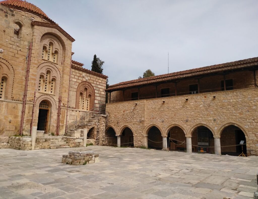 The Byzantine Daphni Monastery, eastern cell monks
