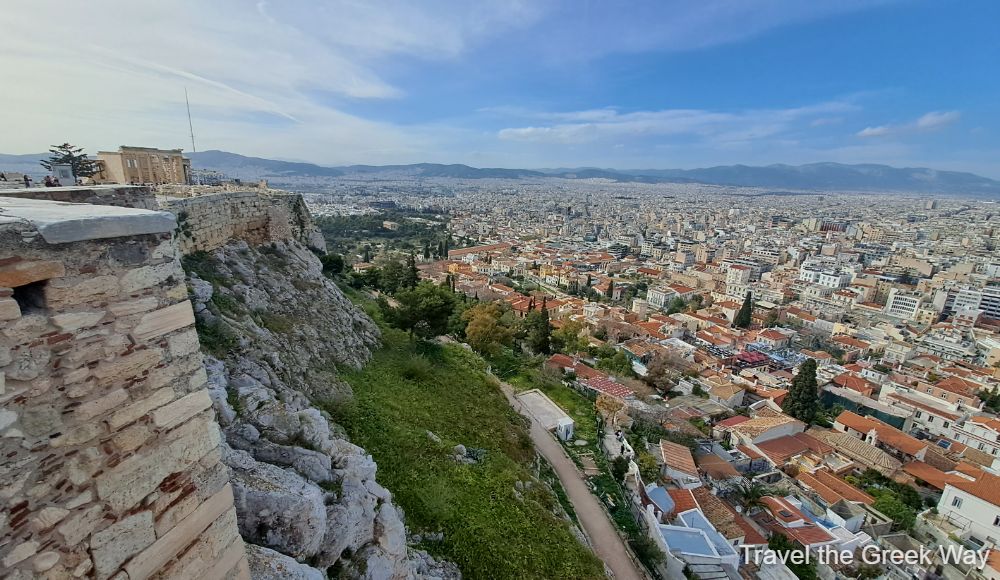 An extraordinary view from Athens Plaka and Acropolis Hill.