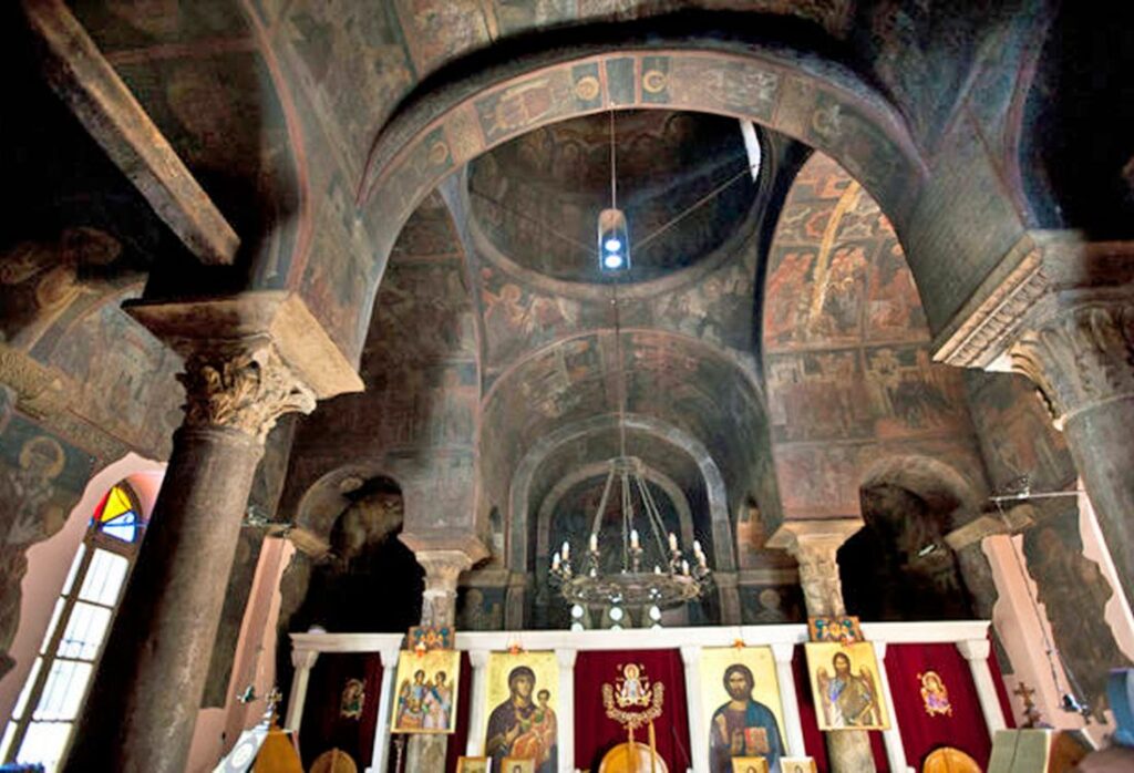 Athens Byzantine Churches Moni Petraki frescoes