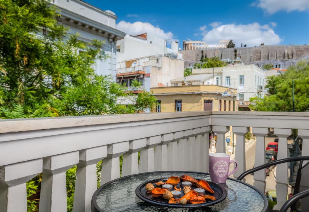 Central Apartments in Athens, balcony with Acropolis views