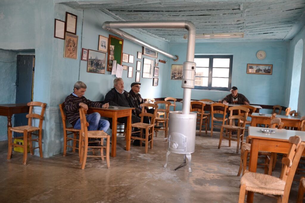 Greece in Winter, Traditional kafe in Greece