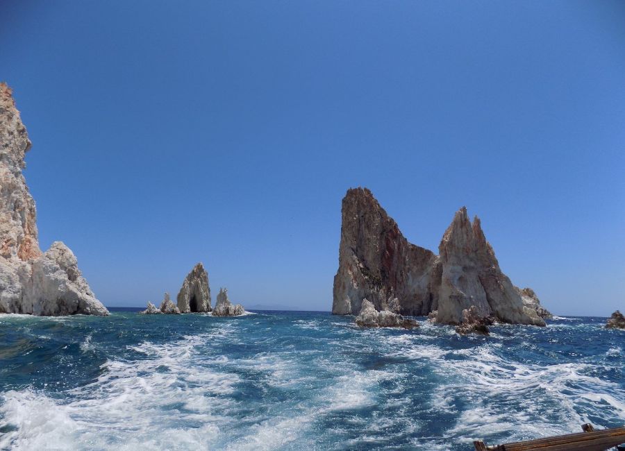 Polyaigos island small islets near Kimolos. 