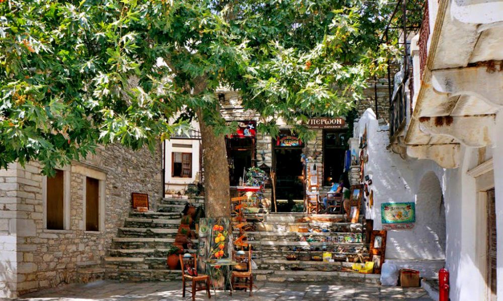 Apiranthos village in Naxos Greece