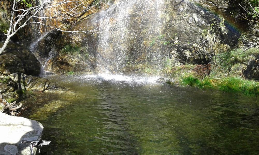 The Routsouna waterfalls in Naxos Greece