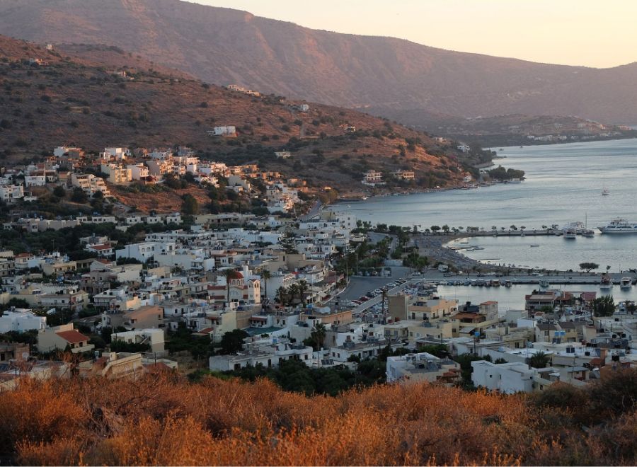 Elounda town in Crete island