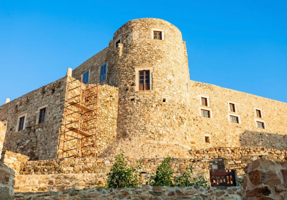 Kastro old building in CHora Naxos Greece