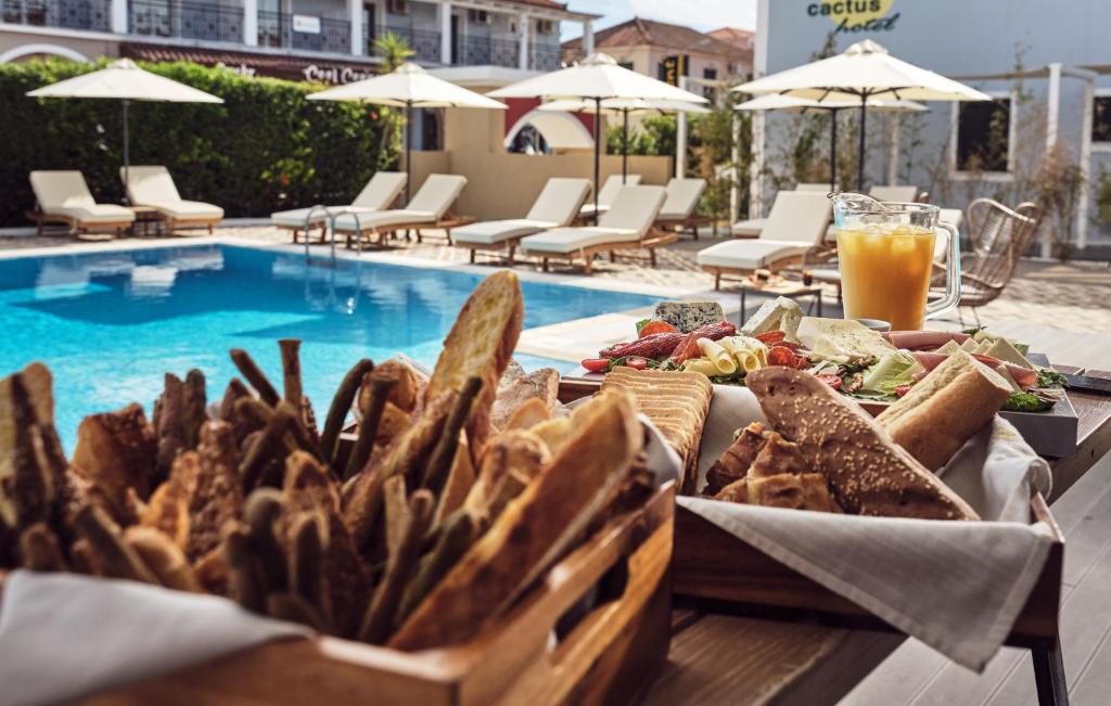 Things to do on Zakynthos Island: Breakfast by the pool at Cactus Hotel