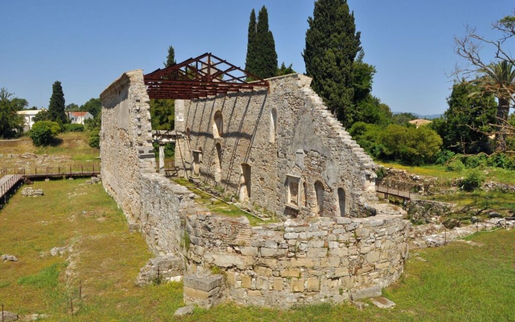 Part of Corfu Archaeological and some trees in Spring.