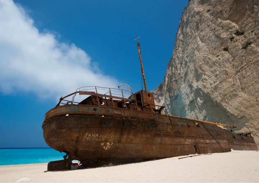things to do on Zakynthos Island: The shipwreck at the Navagio Beach