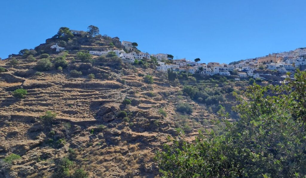 Ioulida town built on top of a hill in kea island. 