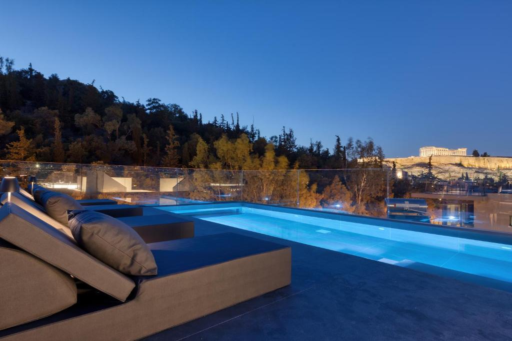 Neoma hotel swimming pool in Acropolis Athens