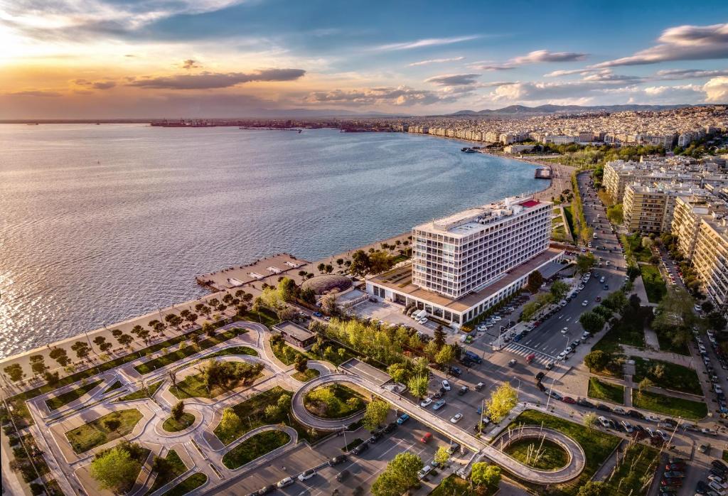 The Best Hotels in Thessaloniki. Macedonia Palace Hotel from a drone