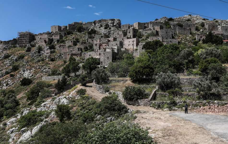 Chios Greece -  Anavatos deserted village 