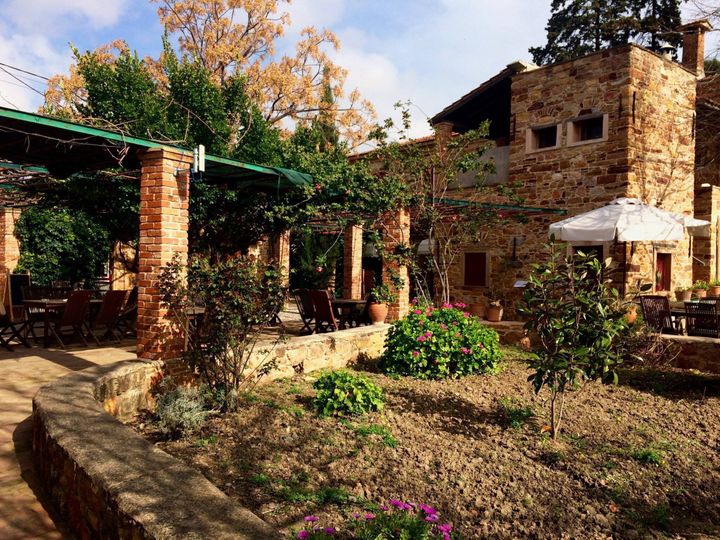 Chios Greece, the citrus museum with a beautiful garden