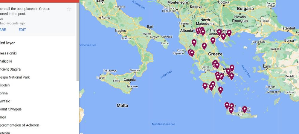 Best Places to Visit in Greece: Greece Google Map