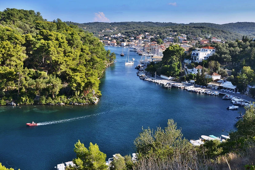 Best Things to do in Paxos Greece,  Gaios port and Agios Nikolaos islet