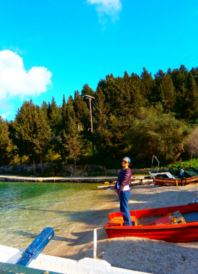 Best Things to do in Paxos Greece,  Evgenia at a beach